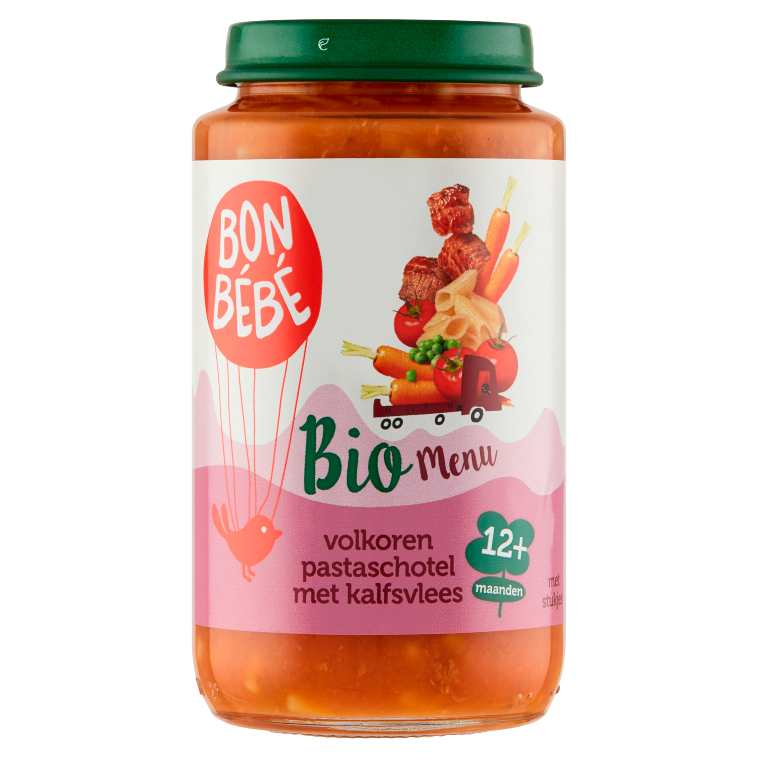 Bonbébé Biomenu 12+ maanden volkoren pasta met kalfsvlees