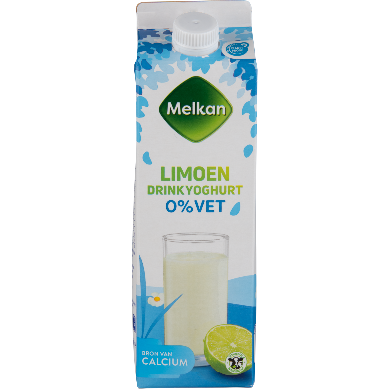 Melkan Zuiveldrink limoen 0% vet