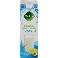 Melkan Zuiveldrink limoen 0% vet Foto van Melkan Zuiveldrink limoen 0% vet