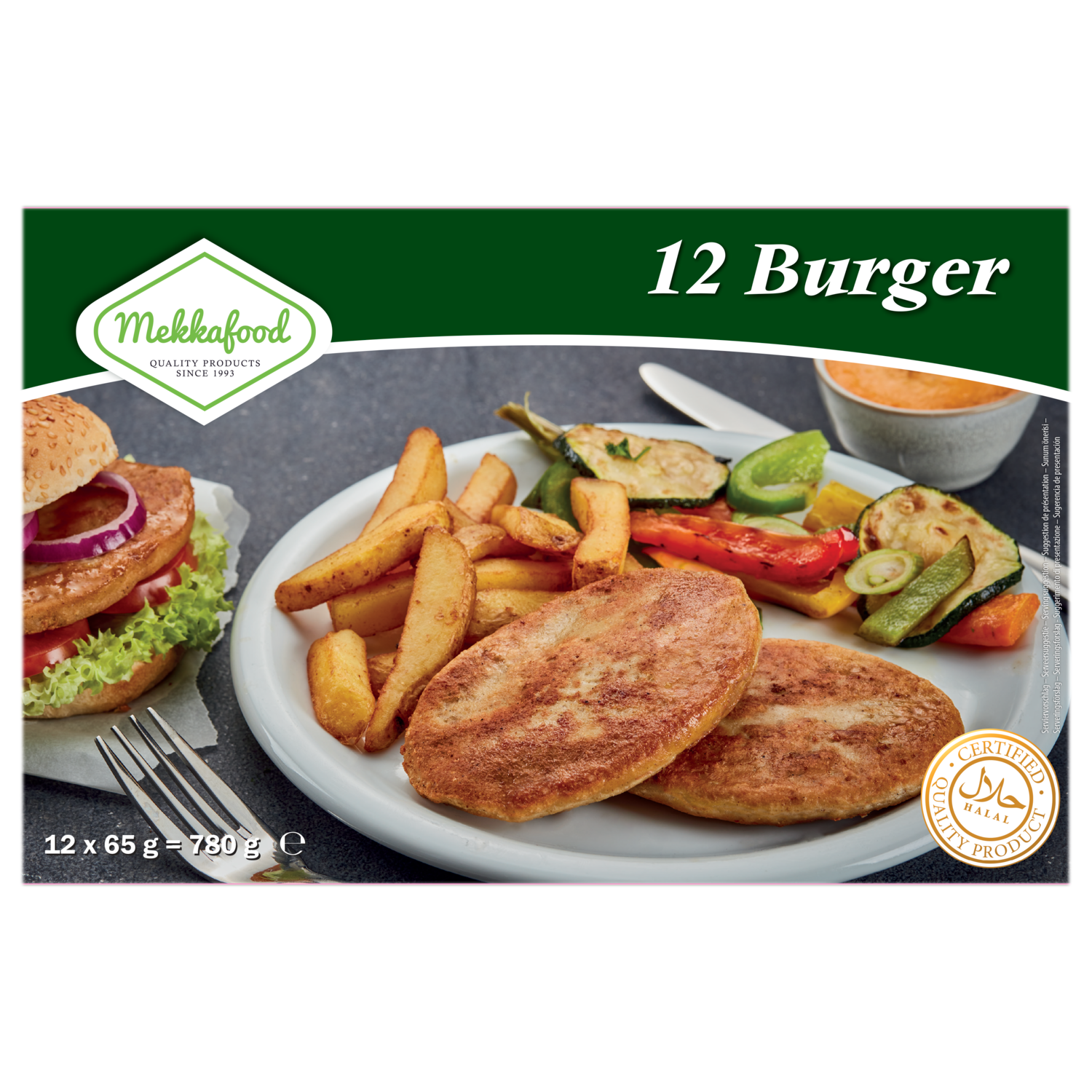 Mekkafood Burger 12 stuks