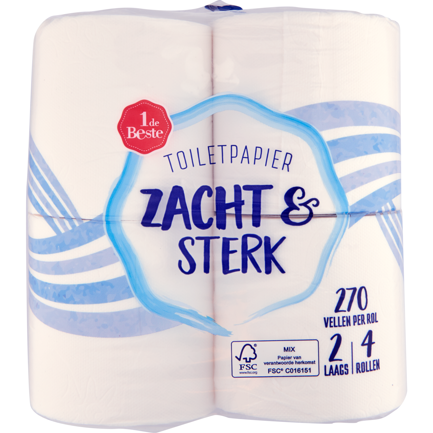 1 de Beste Toiletpapier 4 rollen 2 laags maxi rol