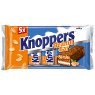 Knoppers Peanutbar 5 stuks Foto van Knoppers Peanutbar 5 stuks