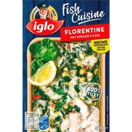 Iglo Fish cuisine florentine spinazie en kaas Foto van Iglo Fish cuisine florentine spinazie en kaas
