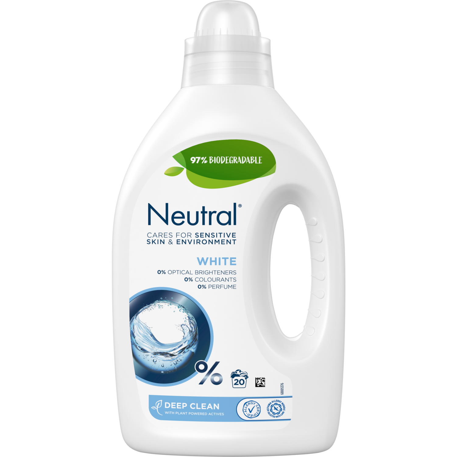 Neutral Vloeibaar wasmiddel white wash 20 wasbeurten