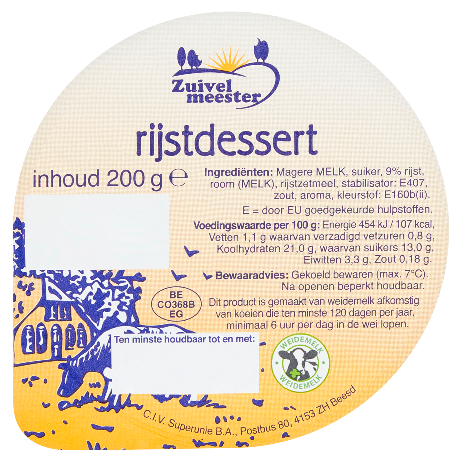 Zuivelmeester Rijstdessert
