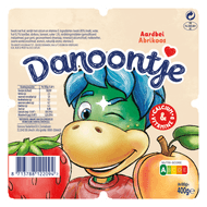 Danoontje Kinder Fruitkwark Toetjes Aardbei Abrikoos Foto van Danoontje Kinder Fruitkwark Toetjes Aardbei Abrikoos