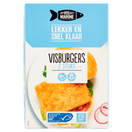 Vis Marine Visburgers 2 stuks Foto van Vis Marine Visburgers 2 stuks