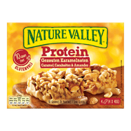 Foto van Nature Valley Protein gezouten karamelnoten 4 stuks