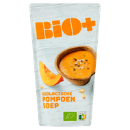 Bio+ Soep in zak pompoen Foto van Bio+ Soep in zak pompoen
