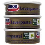Unox Leverpastei 3 pack Foto van Unox Leverpastei 3 pack