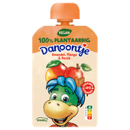 Danoontje Plantaardig Tussendoortje Knijpyoghurt Amandel, Mango & Perzik Foto van Danoontje Plantaardig Tussendoortje Knijpyoghurt Amandel, Mango & Perzik