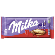 Milka Chocolade biscuit tablet lu Foto van Milka Chocolade biscuit tablet lu