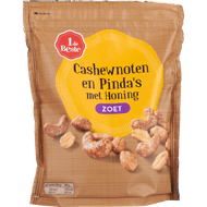 1 de Beste Cashewnoten en pinda's met honing Foto van 1 de Beste Cashewnoten en pinda's met honing