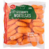 1 de Beste Wortelen geschrapt voordeel verpakking Foto van 1 de Beste Wortelen geschrapt voordeel verpakking