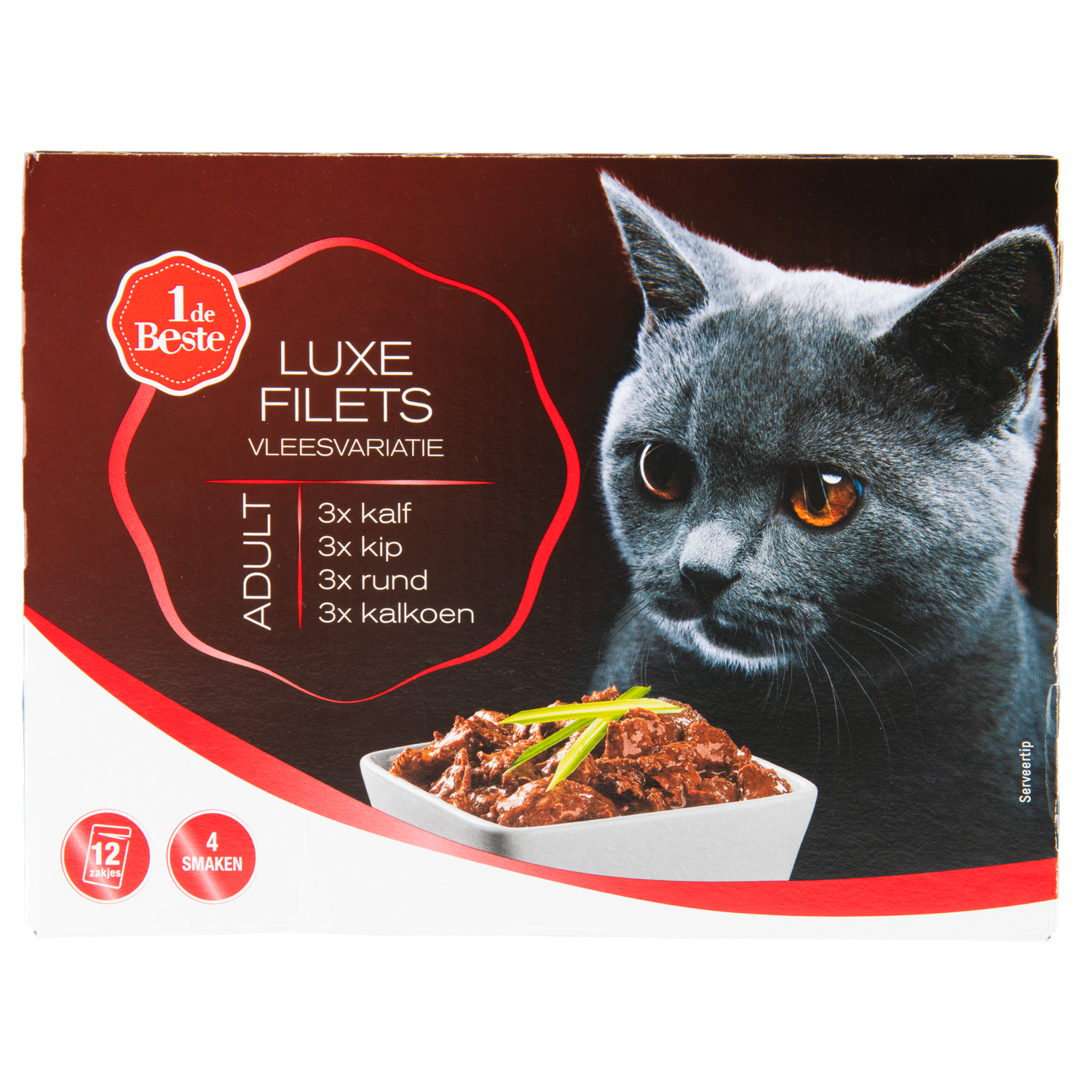 1 de Beste Kat luxe filets vlees variatie 12 stuks