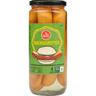 1 de Beste Bockworst in glas 4 stuks Foto van 1 de Beste Bockworst in glas 4 stuks