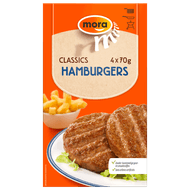 Mora Hamburgers 4 stuks Foto van Mora Hamburgers 4 stuks