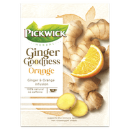 Pickwick Thee ginger goodness orange 15 zk. Foto van Pickwick Thee ginger goodness orange 15 zk.