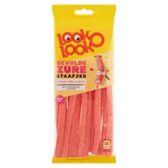 Look O Look Zuur gevulde staafjes Zuur Snoep Zak Foto van Look O Look Zuur gevulde staafjes Zuur Snoep Zak
