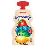 Danoontje Tussendoortje Knijpyoghurt Aardbei Foto van Danoontje Tussendoortje Knijpyoghurt Aardbei