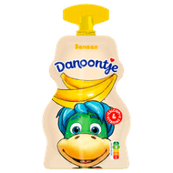 Danoontje Tussendoortje Knijpyoghurt Banaan Foto van Danoontje Tussendoortje Knijpyoghurt Banaan