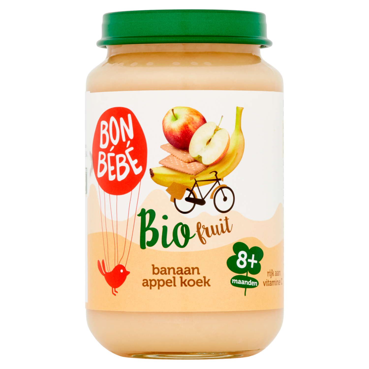 Bonbébé Fruithapje 8+ maanden banaan-appel-koek