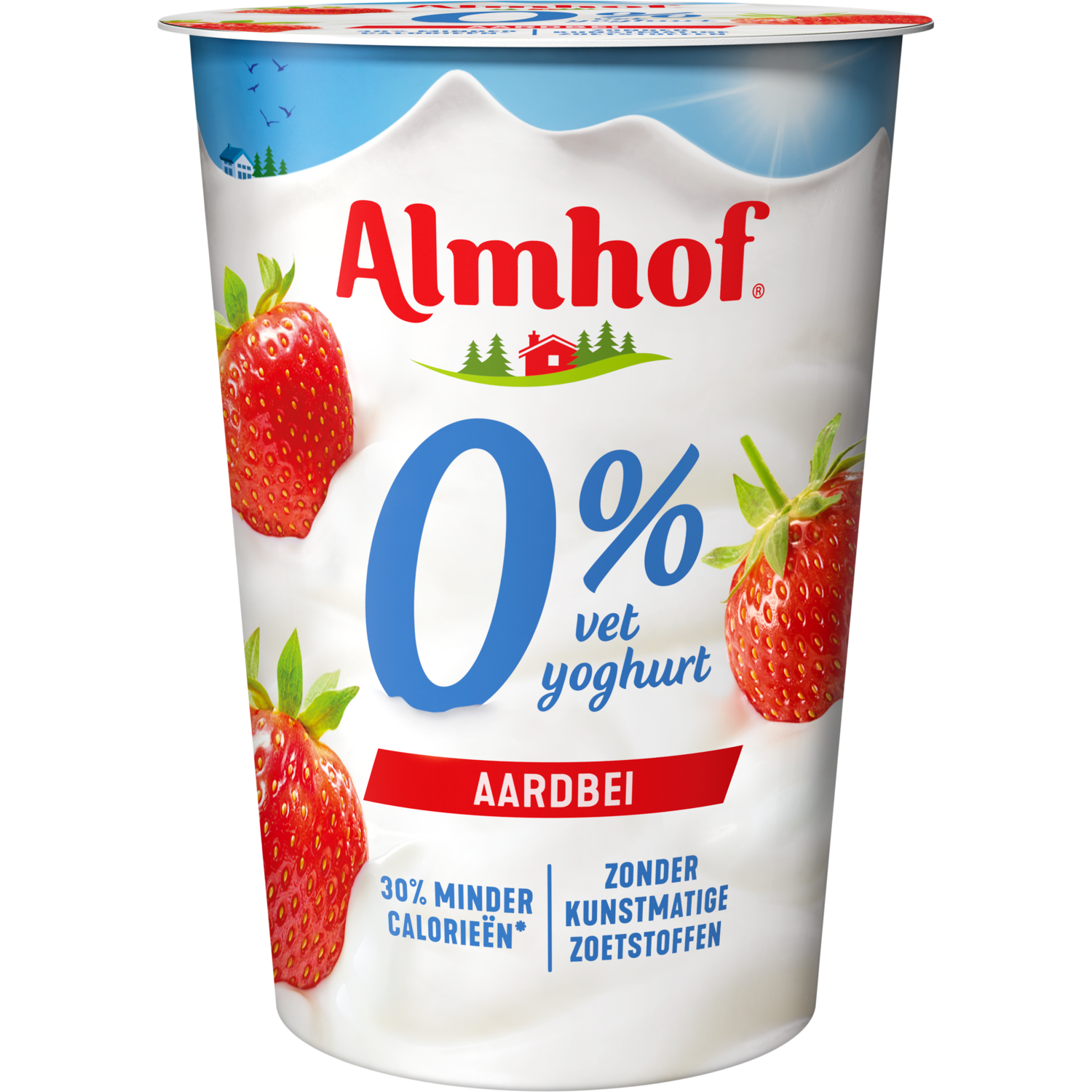 Almhof Yoghurt 0% vet aardbei