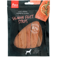 Pets Hondensnacks salmon filet strips Foto van Pets Hondensnacks salmon filet strips