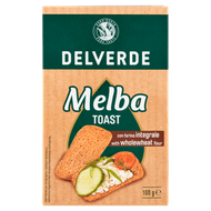 Delverde Melba toast met volkoren Foto van Delverde Melba toast met volkoren