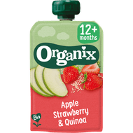 Foto van Organix Just apple, strawberry & quinoa