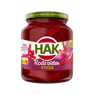 Hak Rode bieten sticks zoetzuur Foto van Hak Rode bieten sticks zoetzuur