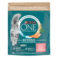 Purina One Kattenvoer adult zalm & volkoren granen Foto van Purina One Kattenvoer adult zalm & volkoren granen