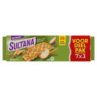 Foto van Sultana Fruitbiscuit appel voordeelpak 7x3 st.