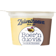 Zuivelhoeve Boern duo vla vanille chocolade Foto van Zuivelhoeve Boern duo vla vanille chocolade