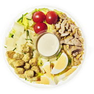 Healthy Hand Salade caesar Foto van Healthy Hand Salade caesar