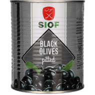Siof Zwarte olijven zonder pit Foto van Siof Zwarte olijven zonder pit