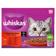 Whiskas Kattenvoer classic selectie saus 7+ jaar 12st Foto van Whiskas Kattenvoer classic selectie saus 7+ jaar 12st