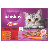 Whiskas Kattenvoer duo classic varia gelei 12st Foto van Whiskas Kattenvoer duo classic varia gelei 12st