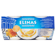 Elinas Yoghurt griekse stijl honing 4 st. Foto van Elinas Yoghurt griekse stijl honing 4 st.