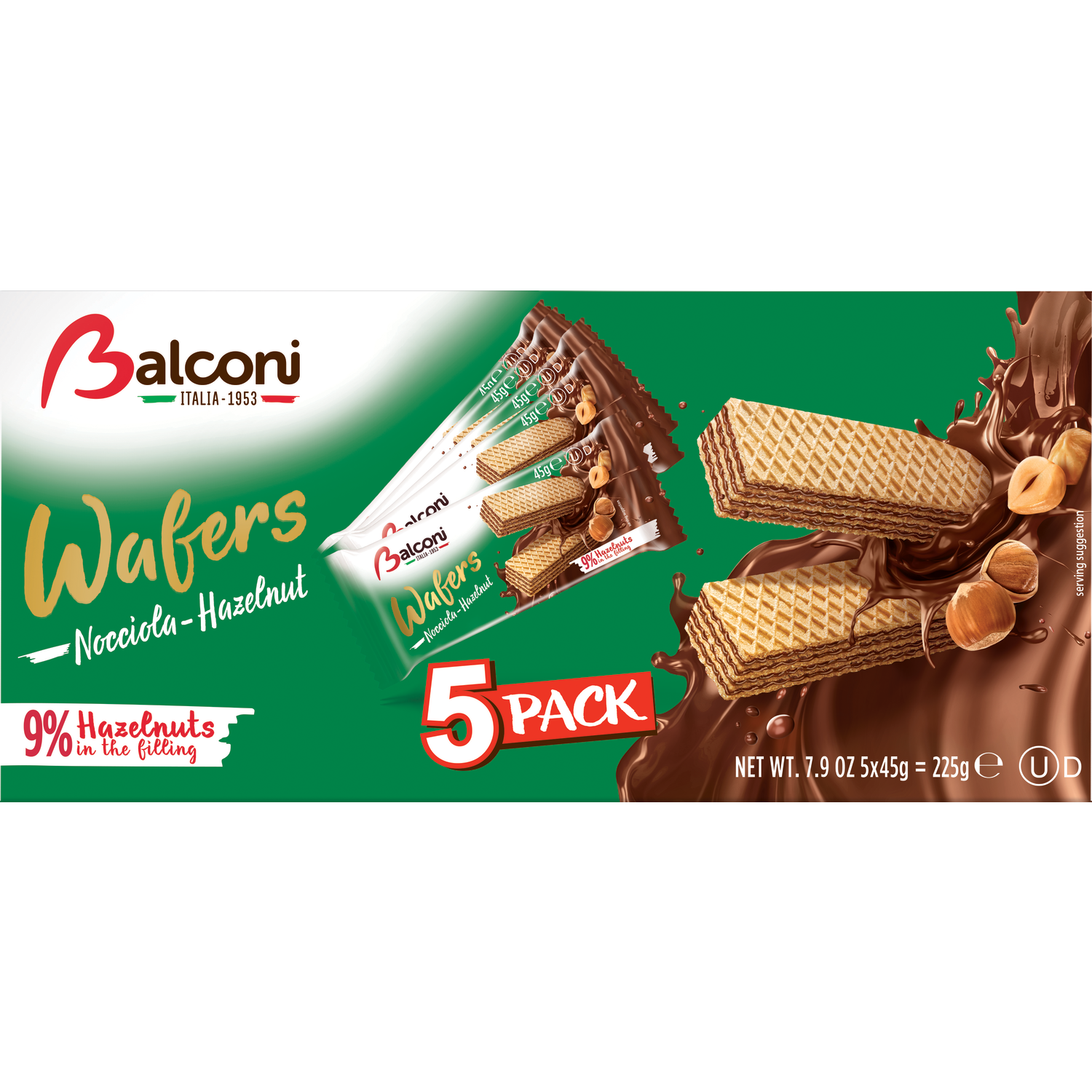 Balconi Wafers nocciola 5x