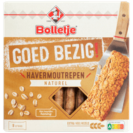 Foto van Bolletje Goed bezig havermoutrepen naturel 9 stuks