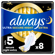 Always Maandverband ultra secure night extra Foto van Always Maandverband ultra secure night extra