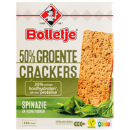 Foto van Bolletje Groentecrackers spinazie 4x4 st