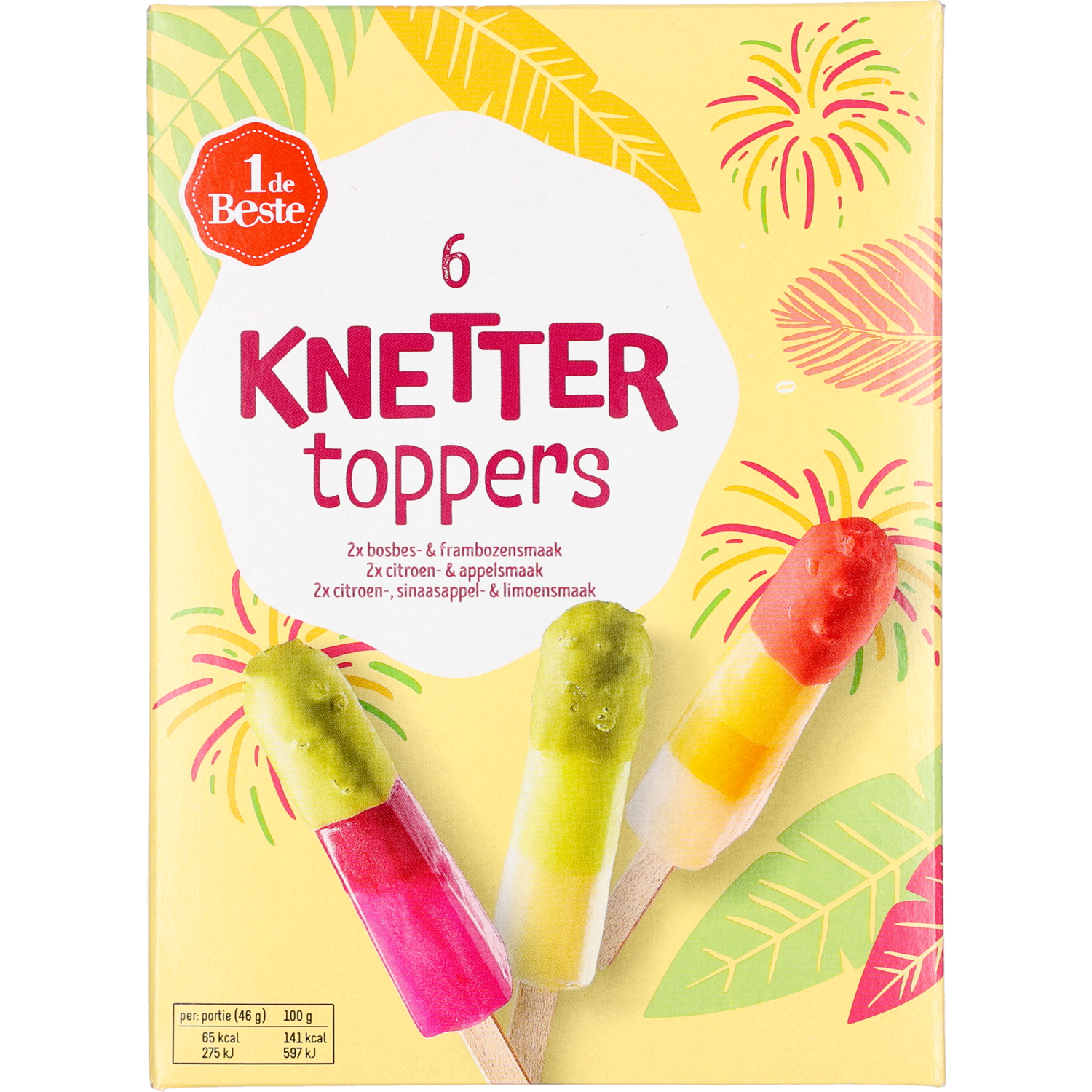 1 de Beste Knetter toppers 6 stuks