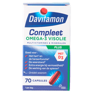 Davitamon Compleet plus omega 3 visolie 70 Stuks