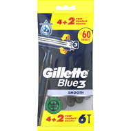 Gillette Scheermesjes blue iii smooth 6 Stuks