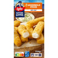 Iglo Kapiteins Klassiekers Lekkerbekje sticks Foto van Iglo Kapiteins Klassiekers Lekkerbekje sticks