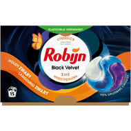 Robijn Vloeibaar wasmiddel 3 in 1 caps. Black velvet Foto van Robijn Vloeibaar wasmiddel 3 in 1 caps. Black velvet