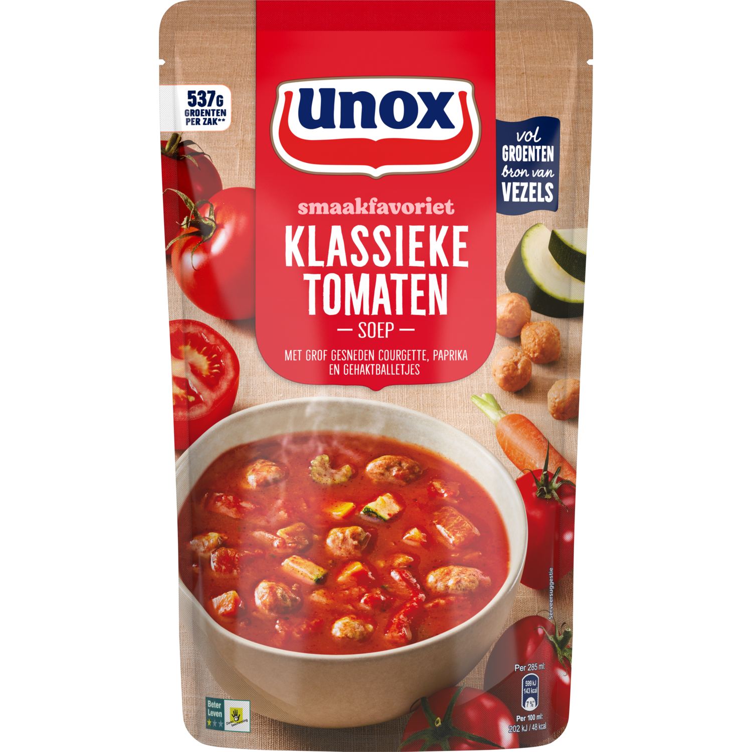 Unox Soep in zak klassieke tomatensoep