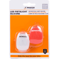 Fietslampje siliconen led 2-delig Foto van Fietslampje siliconen led 2-delig